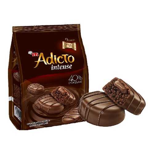 КексыADICTO INTENSE MINIс кремом в шоколадной глазури 144гр*2 шт в ТНК