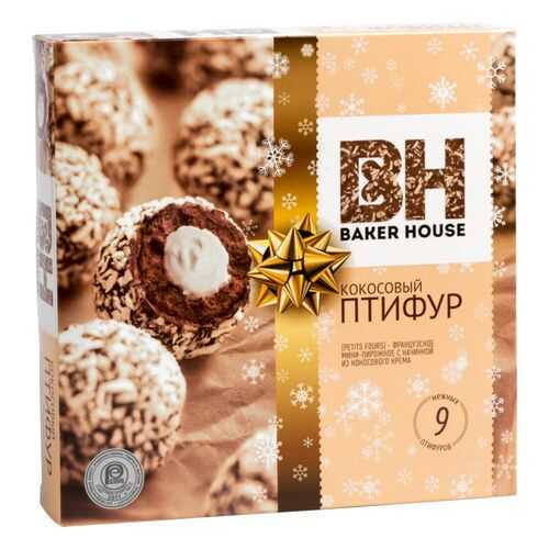 Мини-пирожные Baker House птифур с кокосовым кремом 25 г 9 штук в ТНК