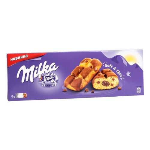 Пирожное бисквитное Milka с шоколадной начинкой 175 г в ТНК