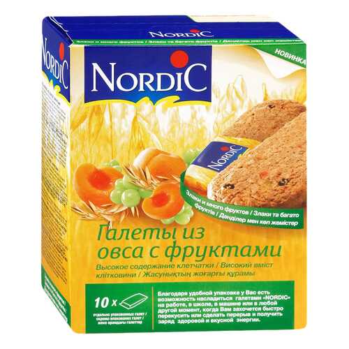 Галеты Nordic из овса с фруктами 30 г 10 штук в ТНК