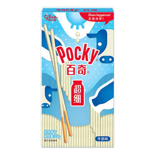 Палочки Glico Pocky молочные белый шоколад ультра тонкие 55 г в ТНК