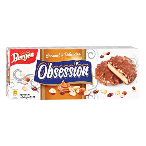 Печенье BERGEN Obsession Caramel 140г в ТНК