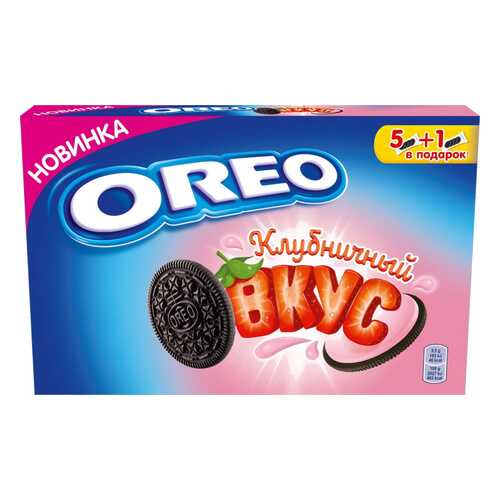 Печенье Oreo с какао и начинкой клубника 228 г в ТНК
