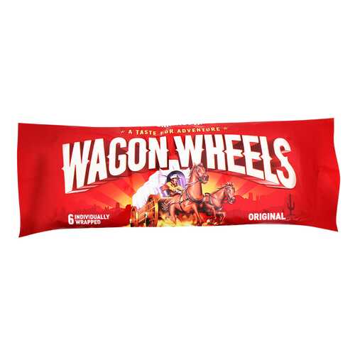 Печенье Wagon wheels original с суфле покрытое глазурью с ароматом шоколада 216 г в ТНК