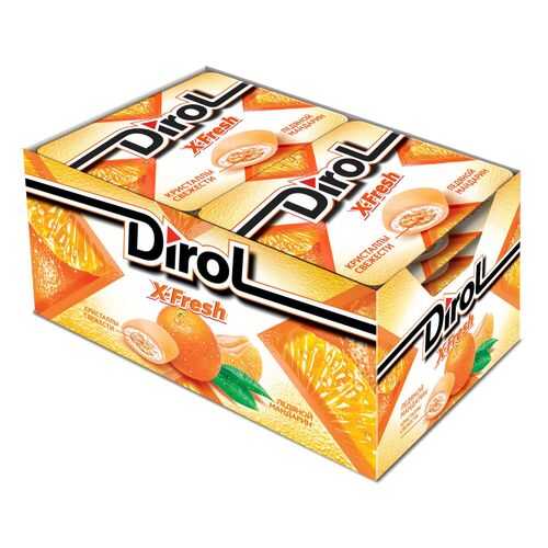 Жевательная резинка Dirol X-Fresh ледяной мандарин 12 шт в ТНК