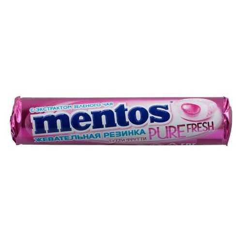 Жевательная резинка Mentos тутти-фрутти без сахара с экстрактом зеленого чая 16 г в ТНК