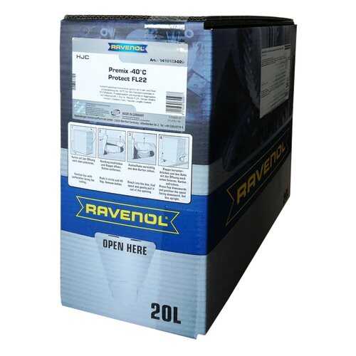 Антифриз готовый к прим. зеленый RAVENOL HJC Hybrid Japanese Coolant Premix -40°C (20 л) в ТНК