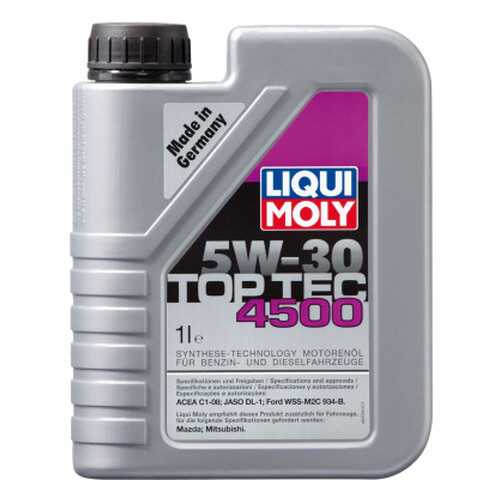 Масло Моторное Liqui Moly Top Tec 4500 5w-30, 5 1l Liqui moly арт. 23182317 в ТНК