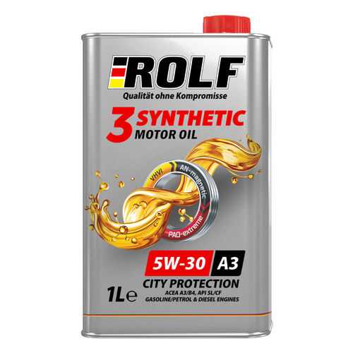 Масло моторное ROLF 3-synthetic 5W-30 ACEA A3/B4 1л в ТНК