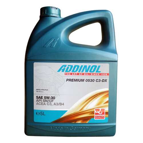 Моторное масло Addinol Premium 0530 C3-DX 5W-30 5л в ТНК