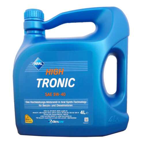 Моторное масло Aral HighTronic 5W-40 4л в ТНК
