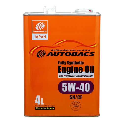 Моторное масло AUTOBACS ENGINE OIL FS 5W40 SN/CF (4л) в ТНК