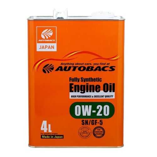 Моторное масло AUTOBACS FS 0W20 SN/GF-5 (комплект) в ТНК