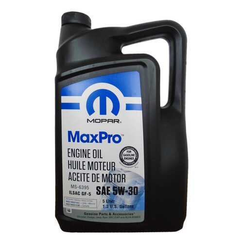 Моторное масло Chrysler Mopar MaxPro SAE 5W-30 5л в ТНК