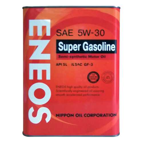 Моторное масло Eneos Super Gasoline Semi-Synthetic SAE 5W-30 4л в ТНК