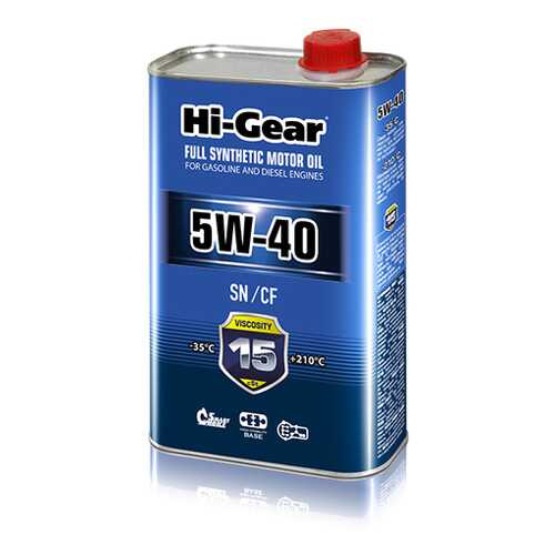 Моторное масло Hi-Gear SN/CF 5W-40 1л в ТНК