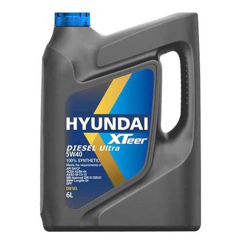 Моторное масло Hyundai-KIA Diesel Ultra 5W-40 6л в ТНК