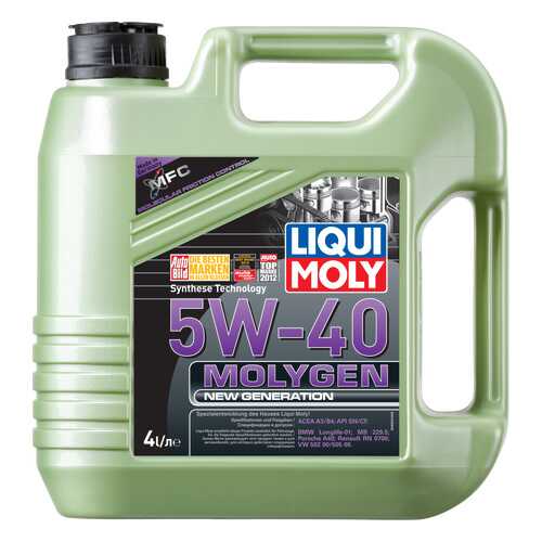 Моторное масло Liqui moly Molygen New Generation 5w-40 4л в ТНК