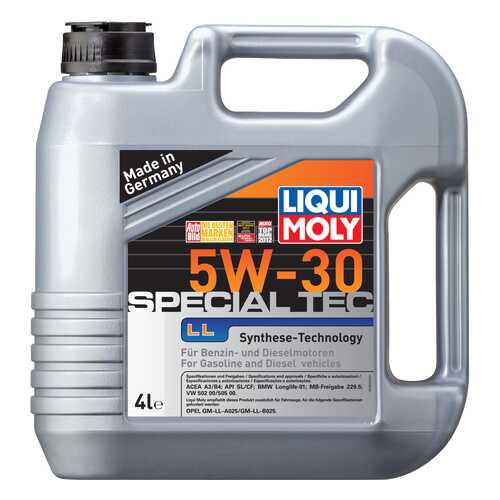 Моторное масло Liqui moly Special Tec LL 5W-30 4л в ТНК