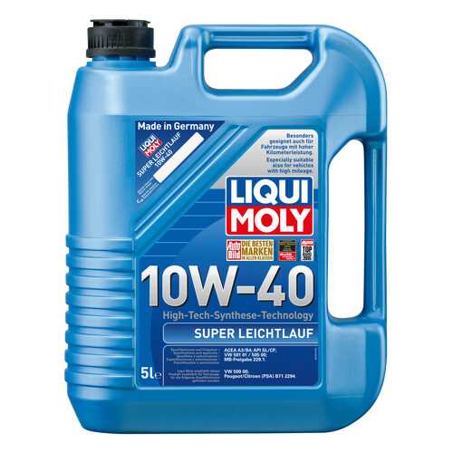 Моторное масло Liqui moly Super Leichtlauf 10W-40 5л в ТНК