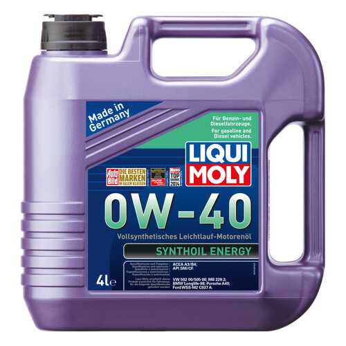 Моторное масло Liqui moly Synthoil Energy 0W-40 4л в ТНК
