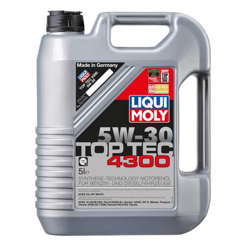 Моторное масло Liqui moly Top Tec 4300 5W-30 5л в ТНК