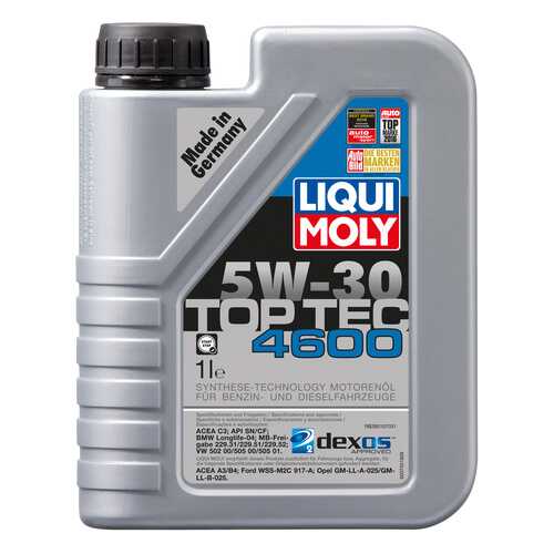 Моторное масло Liqui moly Top Tec 4600 5W-30 1л в ТНК