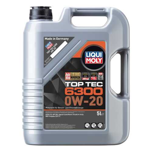 Моторное масло Liqui moly Top Tec 6300 0W-20 5л в ТНК