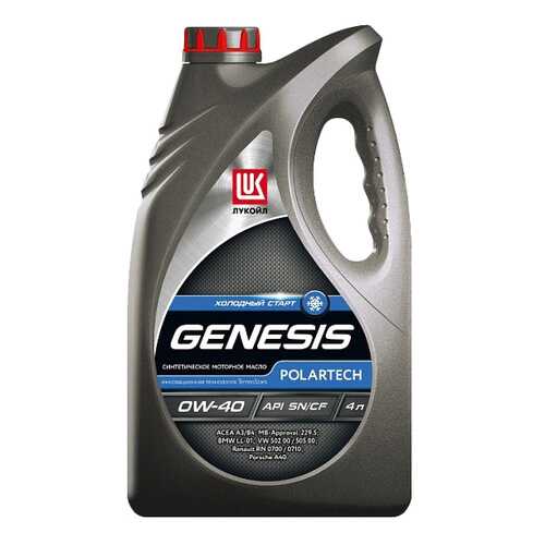 Моторное масло Lukoil Genesis Armortech 0W-40 4л в ТНК