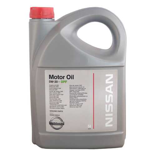Моторное масло Nissan Motor Oil SAE 5W-30 DPF 5л в ТНК