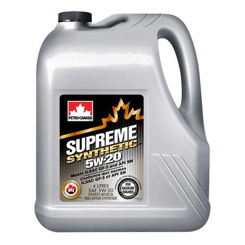 Моторное масло Petro-canada Supreme Synthetic 5W-20 4л в ТНК