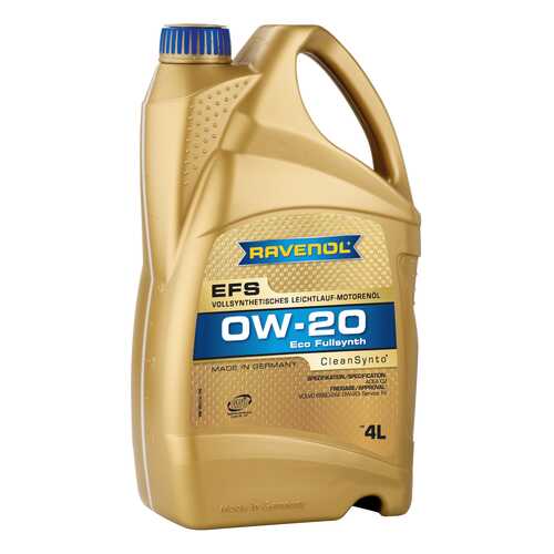 Моторное масло Ravenol EFS EcoFullSynth SAE 0W-20 4л в ТНК