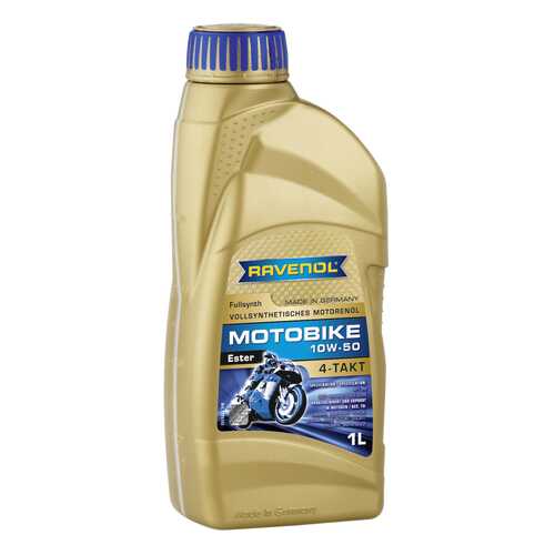 Моторное масло Ravenol Motobike 4-T Ester 10W-50 1л в ТНК