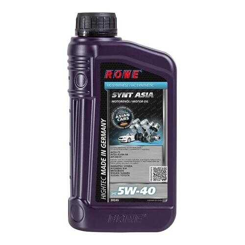 Моторное масло ROWE HIGHTEC ASIA 5W-40 1 л в ТНК
