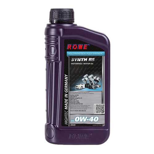 Моторное масло Rowe Hightec Synt RS 0W-40 1л в ТНК