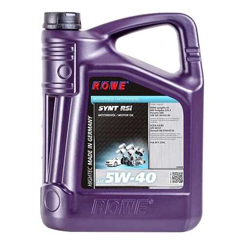 Моторное масло Rowe Hightec Synt RS 5W-40i 4л в ТНК