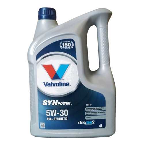 Моторное масло Valvoline Synpower MST C3 SAE 5W-30 4л в ТНК