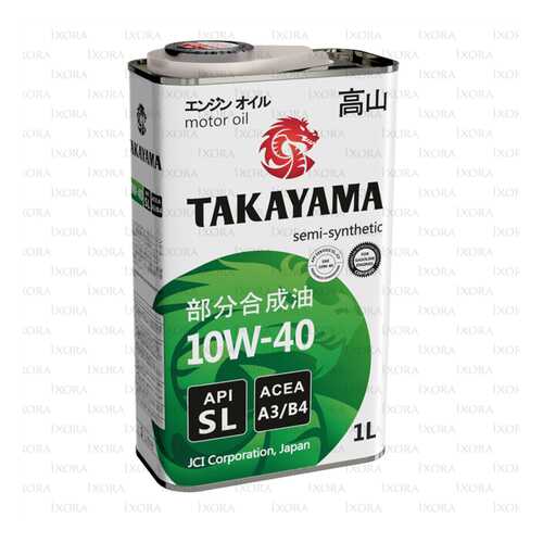 TAKAYAMA Масло Моторное Полусинтетическое 10w-40 1л, Api Sl, Acea A3/B4 в ТНК