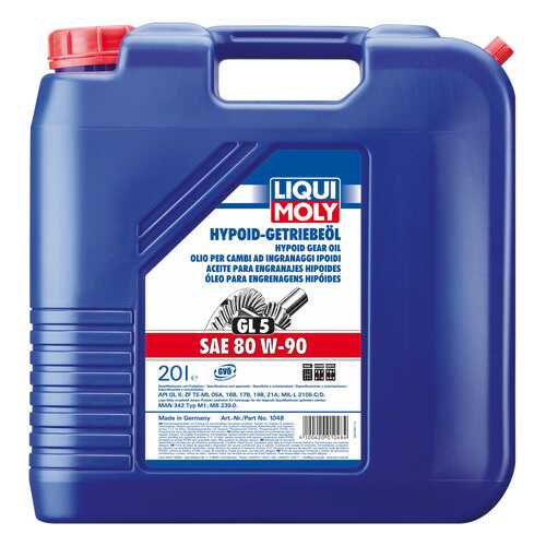 Трансмиссионное масло LIQUI MOLY 80w90 20л 1048 в ТНК