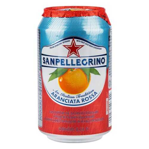 Напиток Sanpellegrino с соком красного апельсина среднегазированный жестяная банка 0.33 л в ТНК