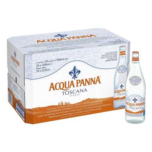 Минеральная вода Acqua Panna негазированная стекло 24 шт по 0.5 л в ТНК