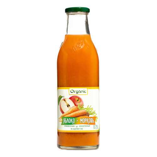 Сок Organic Яблоко-Морковь прямого отжима 750 мл (стекло) в ТНК